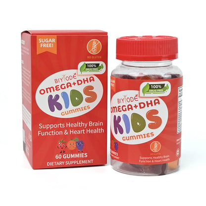 Jiabeikang Factory Kids Supplements Omega3 Vitamin C D Brain Function Heart Eyes Health Children Grow Taller DHA Gummies