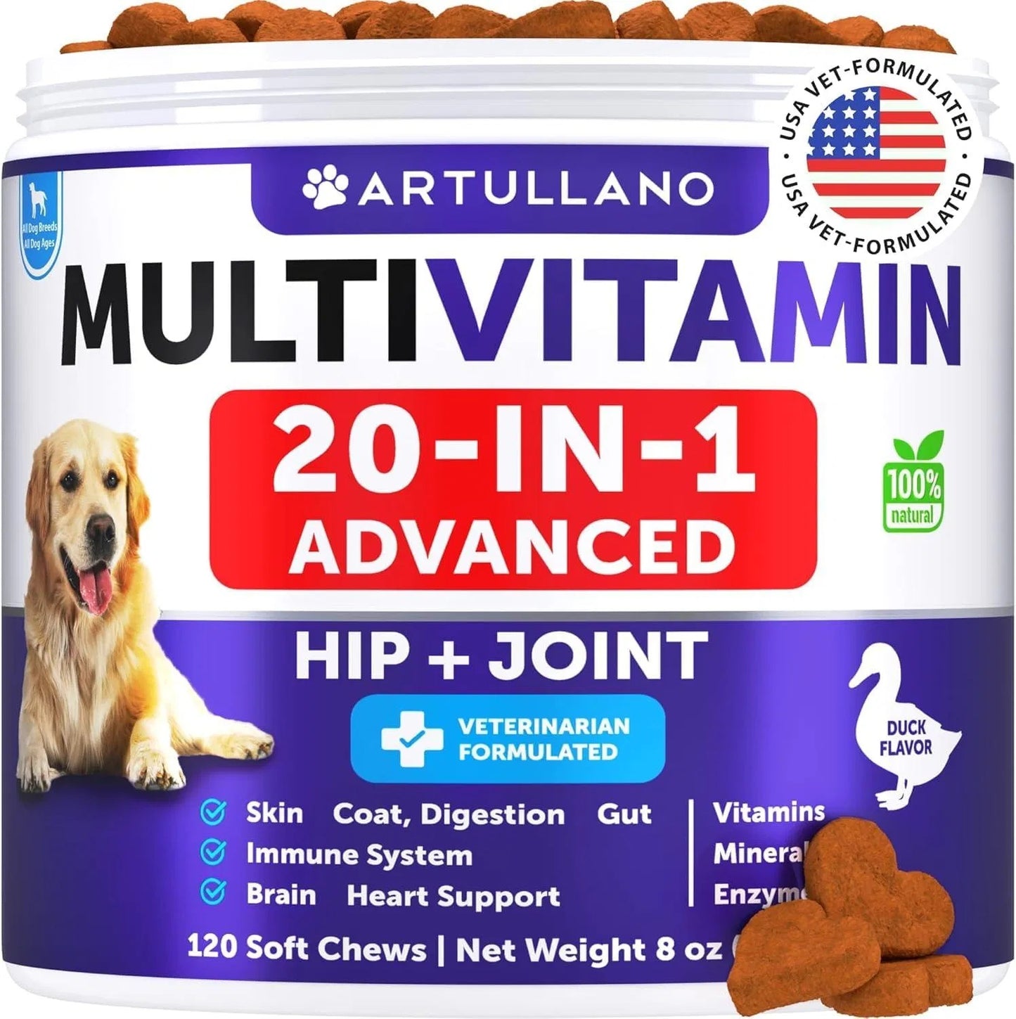 Do Not Sell On Amazon Dog Multivitamin Chewable With Glucosamine 20 In 1 Dog Vitamins And Supplements Senior & Puppy Multivitamin For Dogs Pet Joint Support Health Immunity Mobility Gut Skin 120 Chews